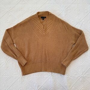 Saks Fifth Avenue V Neck Ribbed Sweater Size XS